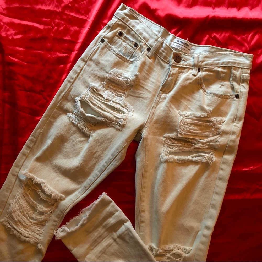 🔥Hot One Teaspoon Ripped Bf Jeans